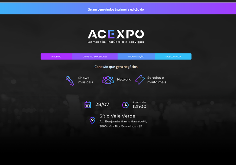 1ª ACEXPO da Indústria, Comércio & Serviços